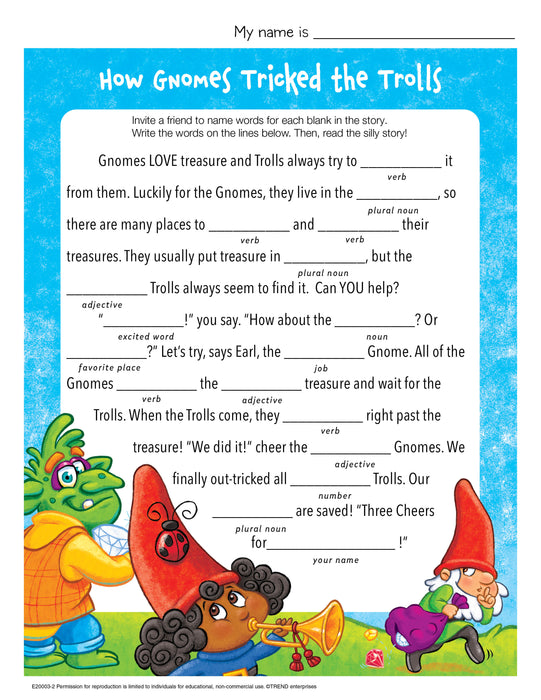 Gnomes Trick Trolls Silly Story Free Printable