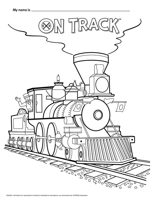 Train Coloring Page Free Printable