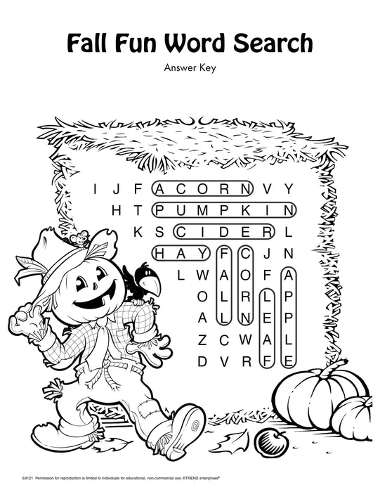 Fall Fun Word Search Free Printable