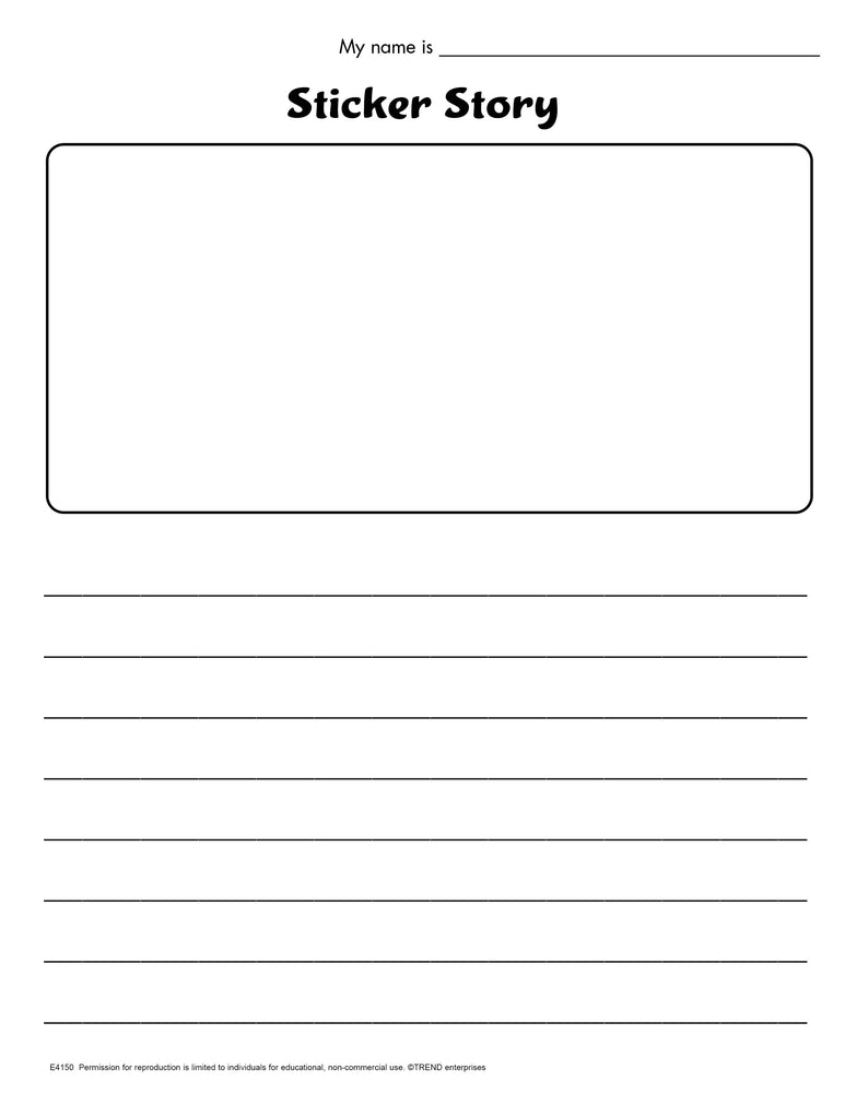 Sticker Story Writing Activity Free Printable