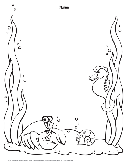 Sea Life Blank Free Printable