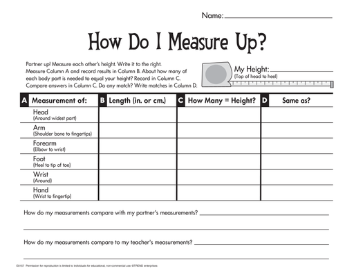 Measurement Free Printable