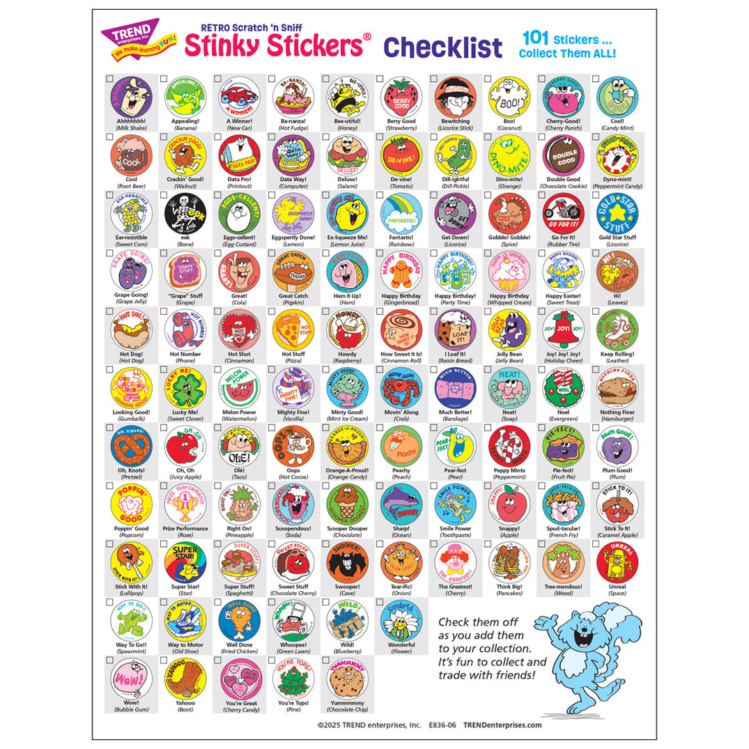 Retro Scratch 'n Sniff Stinky Stickers — TREND enterprises