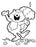 Skunk Retro Scratch 'n Sniff Stinky Stickers® Mascot Coloring Sheet Free Printable