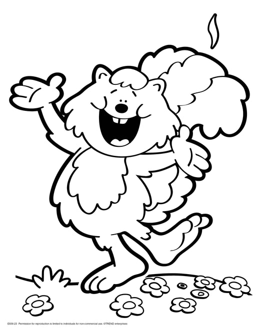 Skunk Retro Scratch 'n Sniff Stinky Stickers® Mascot Coloring Sheet Free Printable