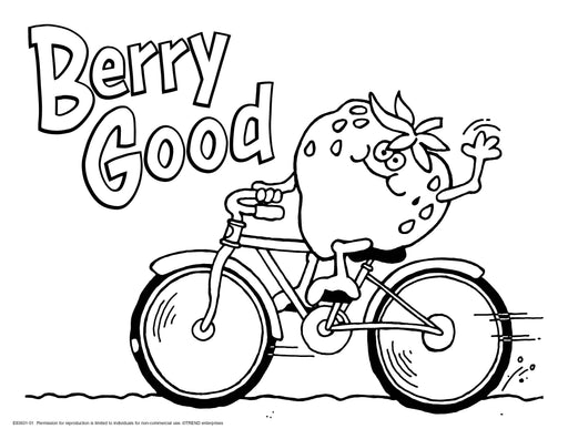 Berry Good Biking Retro Stinky Stickers® Coloring Sheet Free Printable