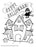 Haunted House Retro Stinky Stickers® Free Printable Coloring Sheet