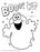 Spooky Ghost Retro Stinky Stickers® Free Printable Coloring Sheet