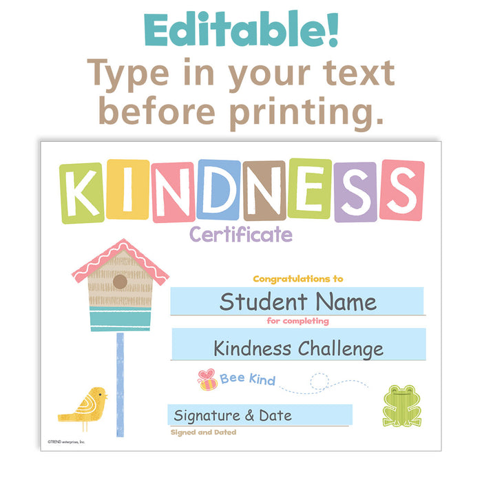 Digital Kindness Certificate Bee Kind Award Good to Grow P11935 — TREND enterprises, Inc. digital-kindness-certificate-bee-kind-award-good-to-grow-p11935-trend-enterprises-inc