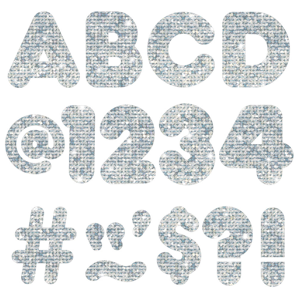 T1613-1-Letters-4-Inch-Casual-Silver-Sparkle