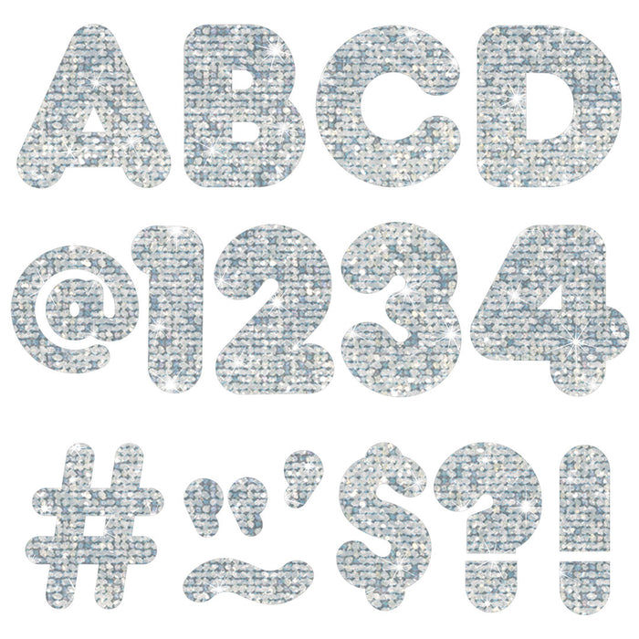 T1613-1-Letters-4-Inch-Casual-Silver-Sparkle