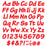 T2700-7-Letters-4-Inch-Italic-Red-Combo-Alphabet
