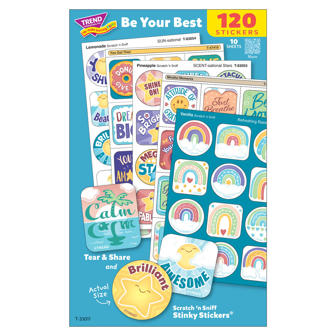 Mixed Stickers Variety Pack Be Your Best T33011 — TREND enterprises