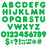 T458-7-Letters-2-Inch-Casual-Green-Alphabet