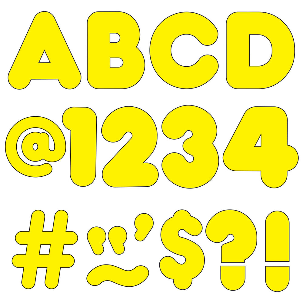 T464-1-Letters-4-Inch-Casual-Yellow