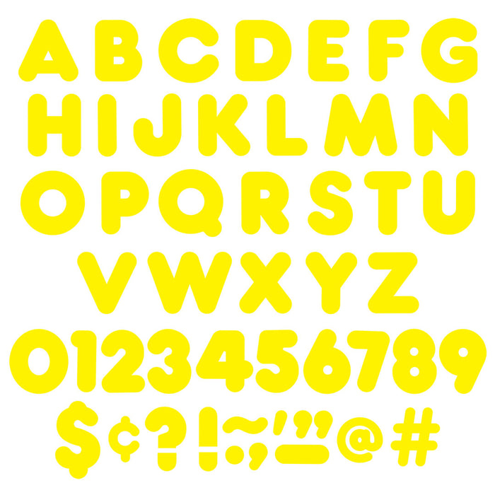 T464-7-Letters-2-Inch-Casual-Yellow-Alphabet
