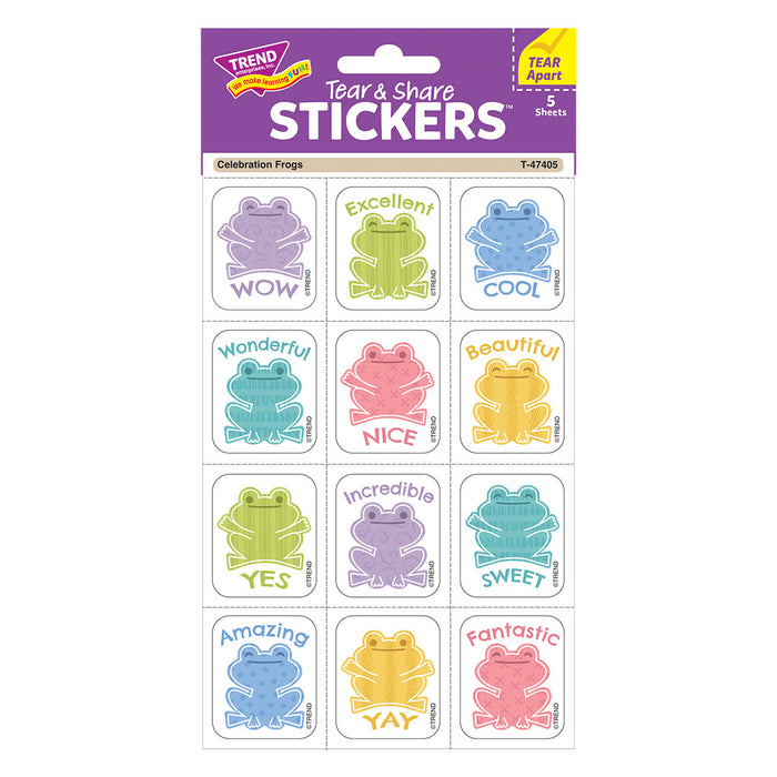 T47405-6-Stickers-Tear-and-Share-Celebration-Frogs-Package