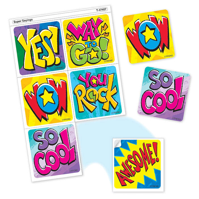 Super Sayings Tear & Share Stickers™ T47407 — TREND enterprises, Inc.