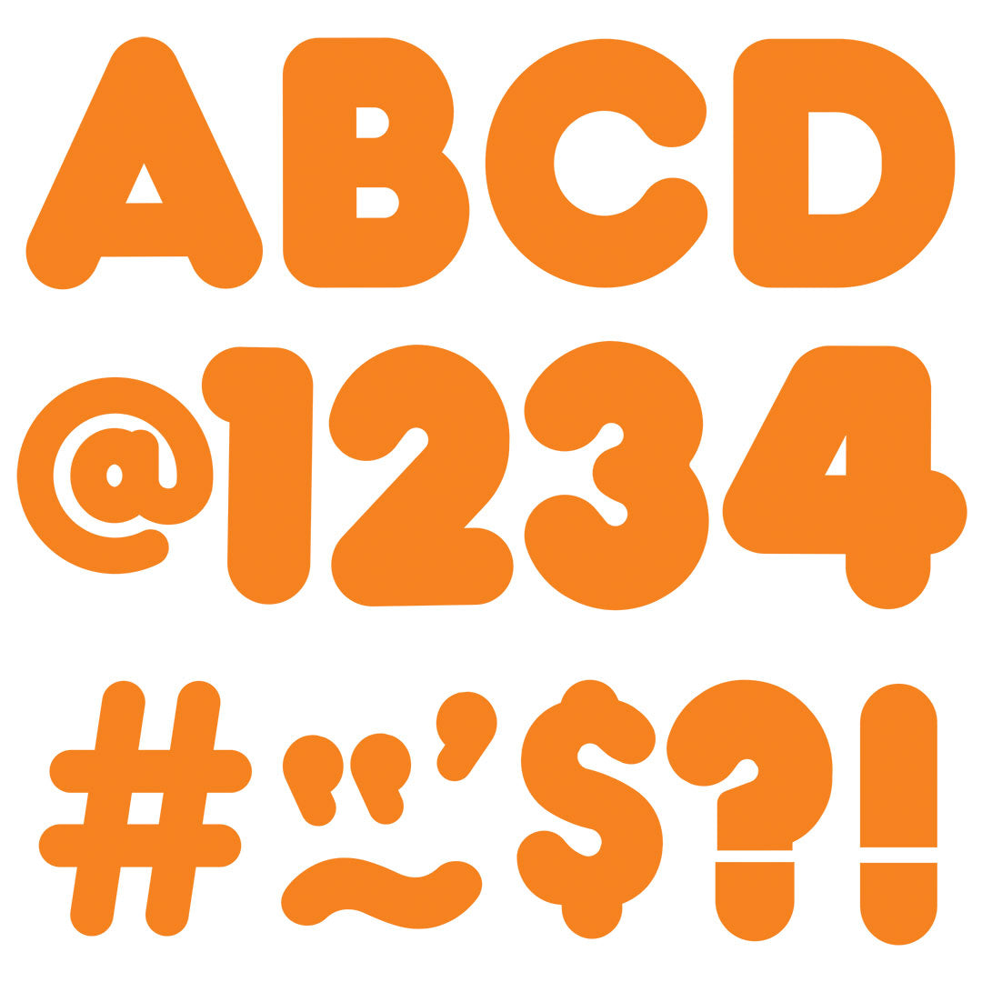 Ready Letters® Orange 4-Inch Casual Uppercase T475 — TREND