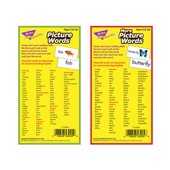 Picture Words Skill Drill Flash Cards Assortment