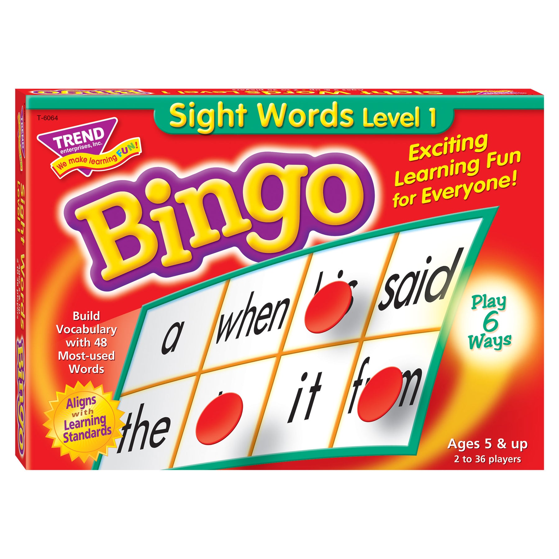 Sight　Words　Bingo　Inc.　T6064　—　Game　enterprises,　Level　TREND