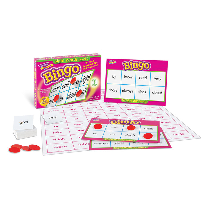 Sight Words Level 2 Bingo Game