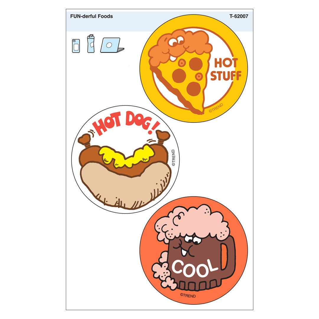 FUN-derful Foods Vinyl Stickers T62007 — TREND enterprises
