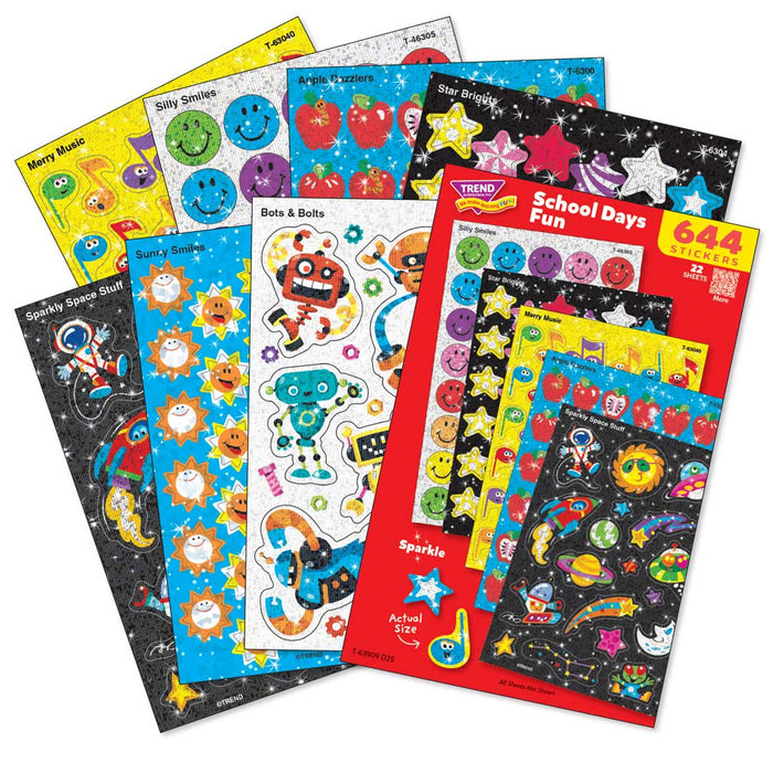 School Days Sparkle Stickers® Variety Pack