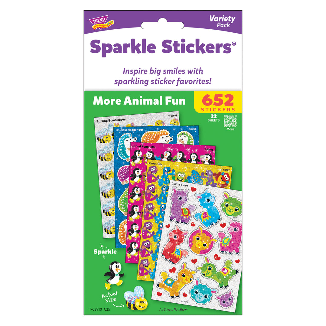 Sparkle Stickers® Variety Pack Animal Fun T63910 — TREND enterprises