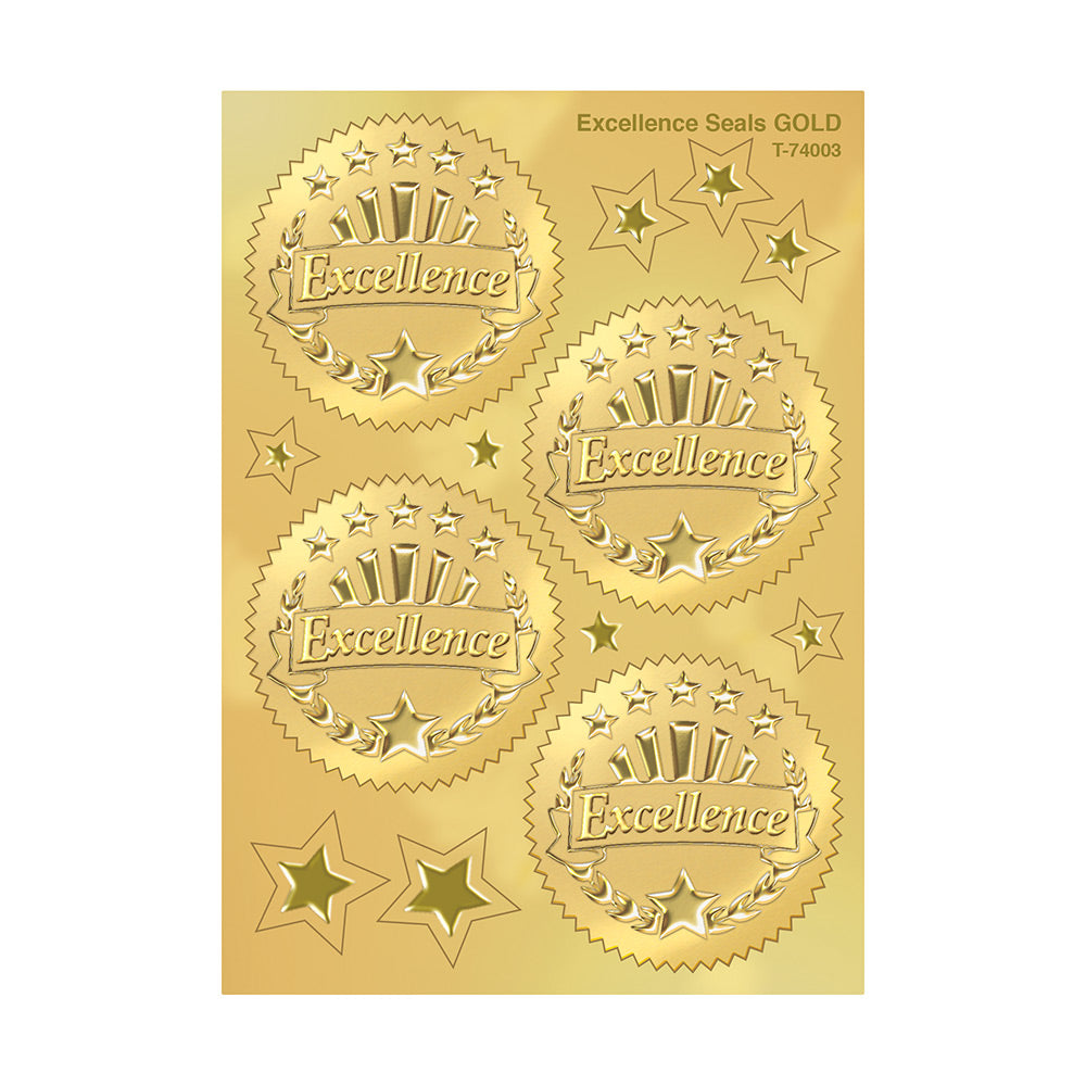 Excellence (Gold) Award Seals Stickers