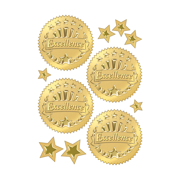 Excellence (Gold) Award Seals Stickers