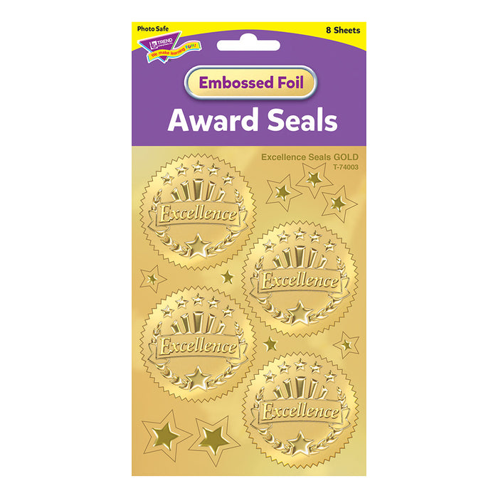 Excellence (Gold) Award Seals Stickers