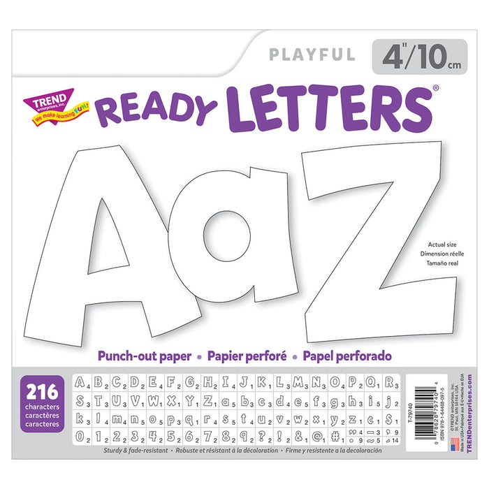 T79740-6-Letters-4inch-Playful-White