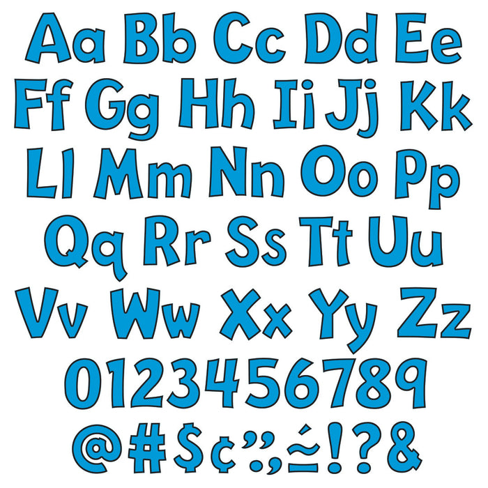 Blue Word Lettering Per Letter Bulletin Board Letters Ready Letters® Blue 4-Inch Playful Upper ...