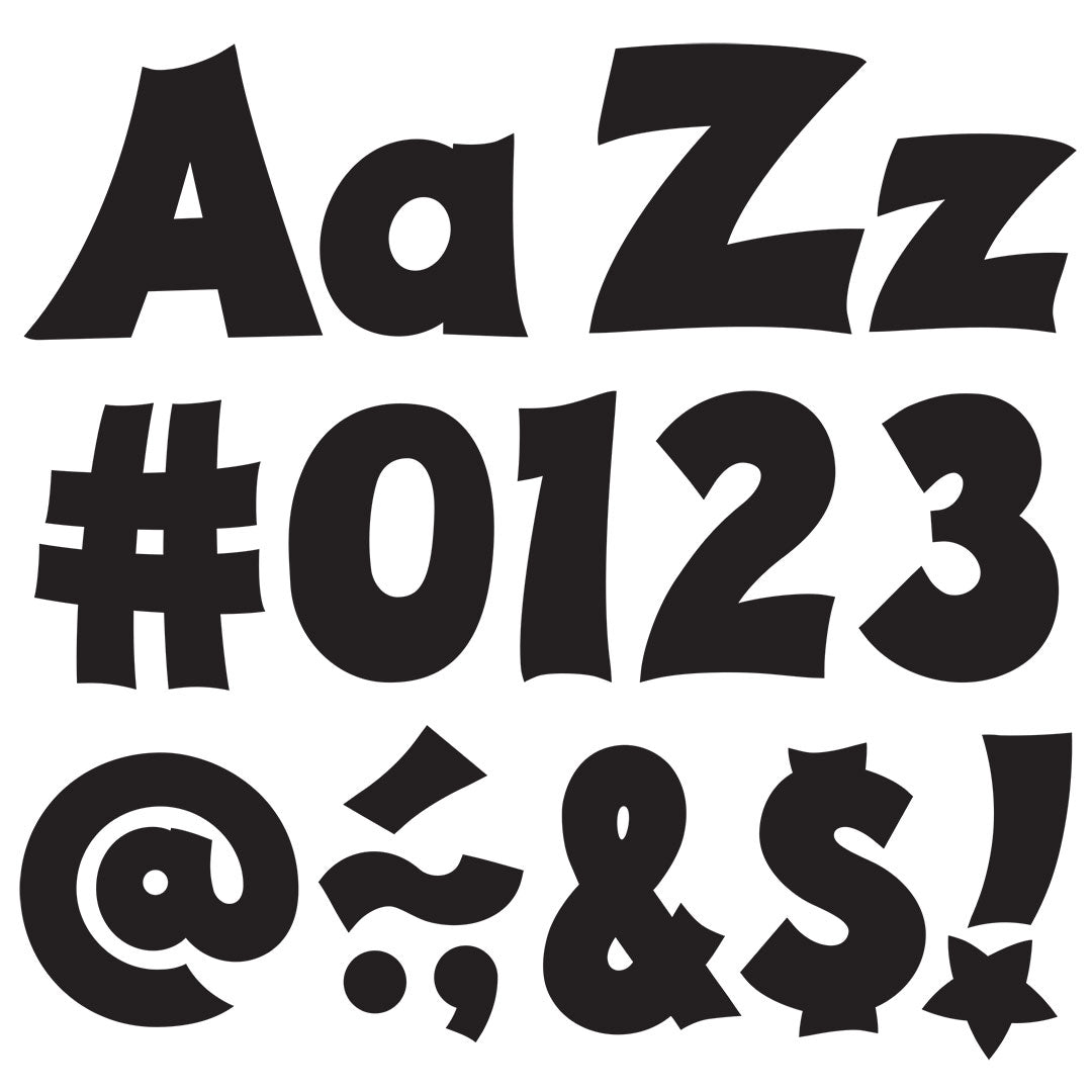 Bulletin Board Letters Ready Letters® Black 4-Inch Friendly Upper