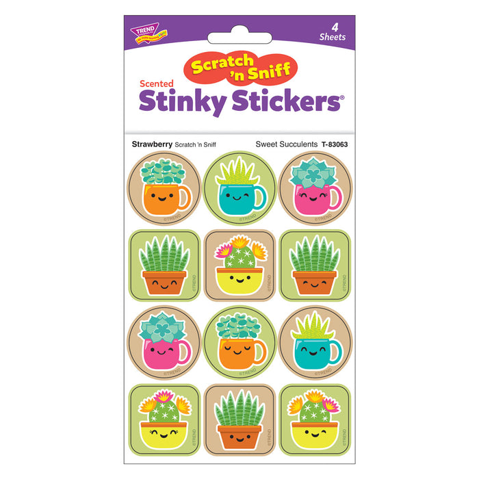 do succulents smell Scratch 'n Sniff Stinky Stickers® Sweet Succulents, Strawberry T83063 — TREND enterprises