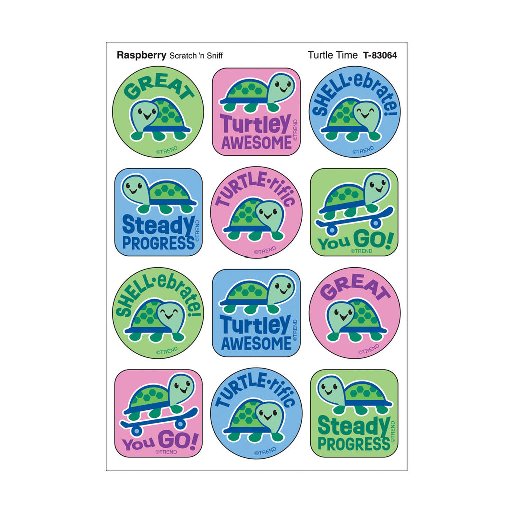 Scratch 'n Sniff Stinky Stickers® Turtle Time, Raspberry scent