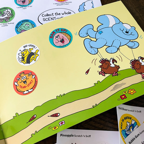 T83600-5-Scratch-n-Sniff-Retro-Stinky-Stickers-Honey