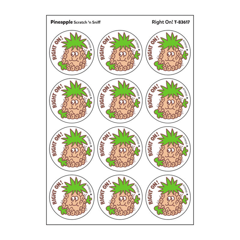 Scratch 'n Sniff Stinky Stickers Right On, Pineapple scent T83617