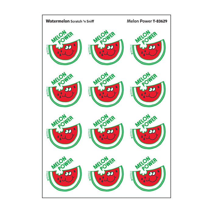 Retro Watermelon Sticker Scratch 'n Sniff Stinky Stickers Melon Power, Watermelon scent T83629 ...