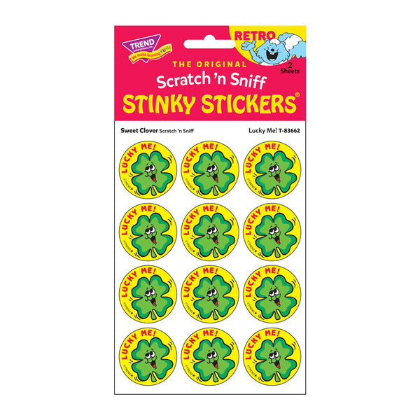 T83662-6-Stickers-Retro-Lucky-Me-sweet-clover-Pkg-Ft