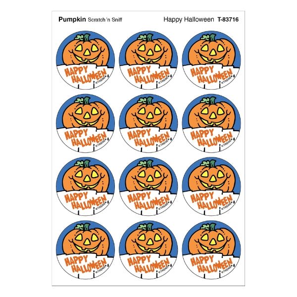 Happy Halloween, Pumpkin scent Retro Scratch n' Sniff Stinky Stickers®