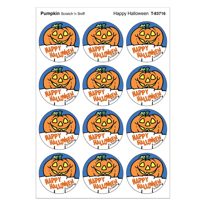 Happy Halloween, Pumpkin scent Retro Scratch n' Sniff Stinky Stickers®