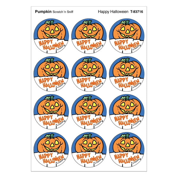 Happy Halloween, Pumpkin scent Retro Scratch n' Sniff Stinky Stickers®