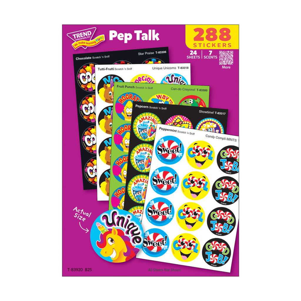 Scratch 'n Sniff Stinky Stickers® Variety Pack Pep Talk T83920