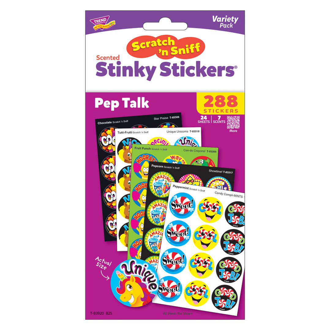 Scratch 'n Sniff Stinky Stickers® Variety Pack Pep Talk T83920 — TREND ...