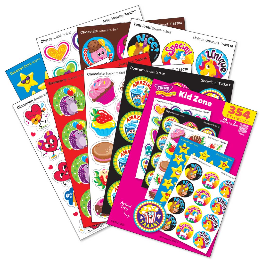 Kid Zone Scratch 'n Sniff Stinky Stickers® Variety Pack