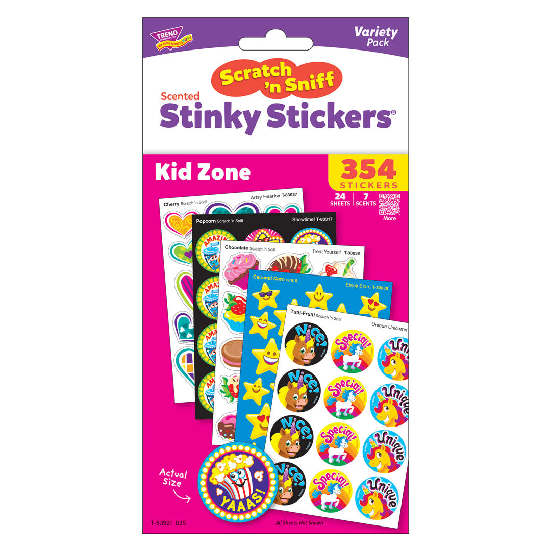 Kid Zone Scratch 'n Sniff Stinky Stickers® Variety Pack