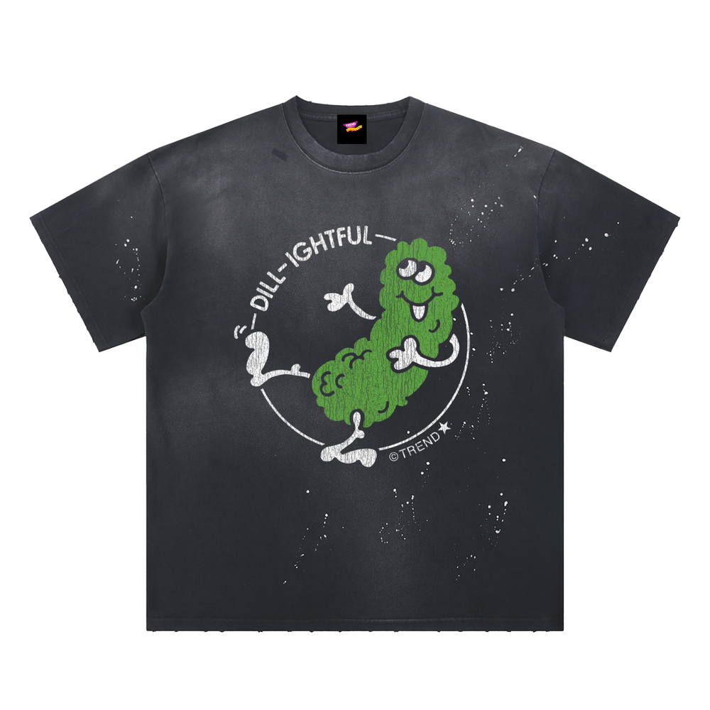 Dill-ightful, Pickle Distressed Loose Fit T-Shirt