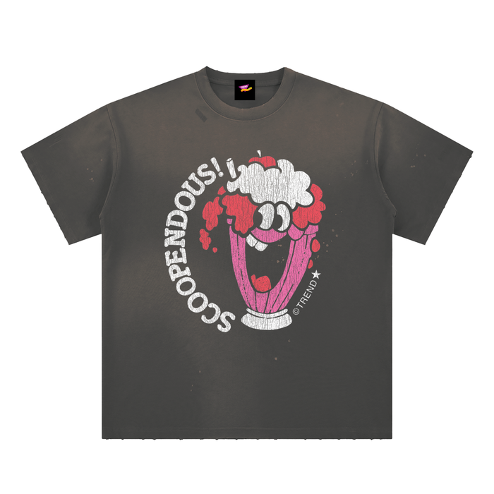 Scoopendous! Soda Distressed Loose Fit T-Shirt
